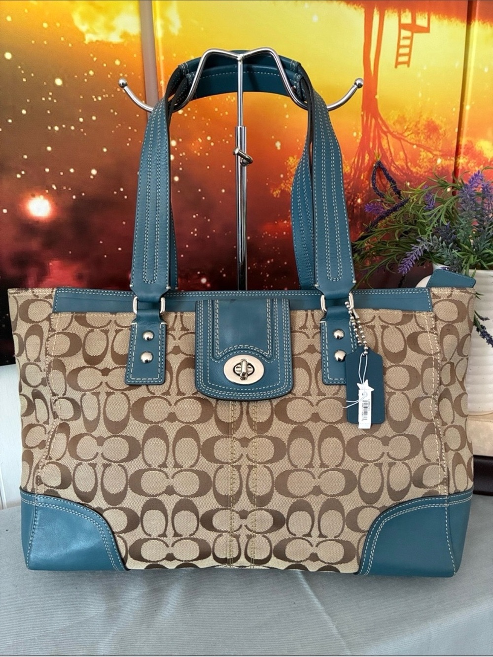 Coach Hampton Signature Carryall Tote